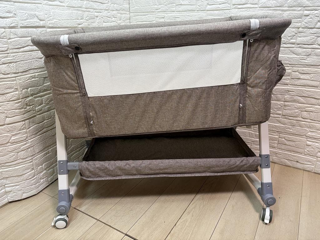 ラ*ー様 未使用 ベビーベッド 折りたたみ 高さ調整 ベッドサイド 添い寝