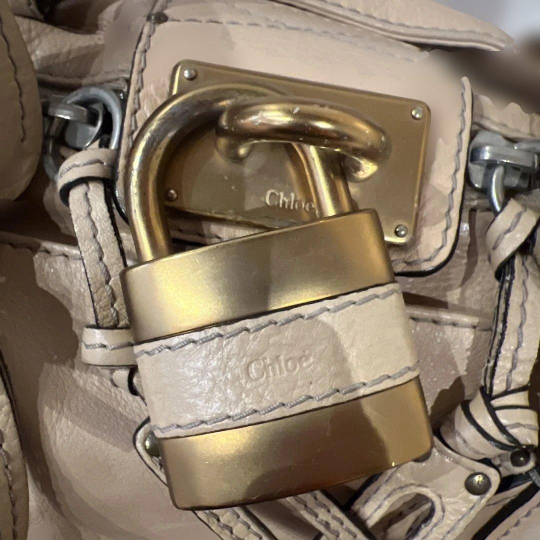クロエ　chloe パディントン カデナレザートートバッグ ショルダー ベージュ