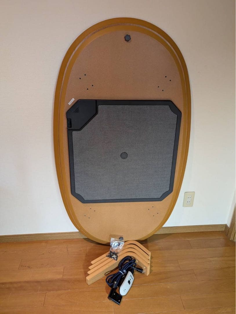 ■送料込■無印良品 木製楕円こたつ 曲木脚 フラットヒーター 暖房器具