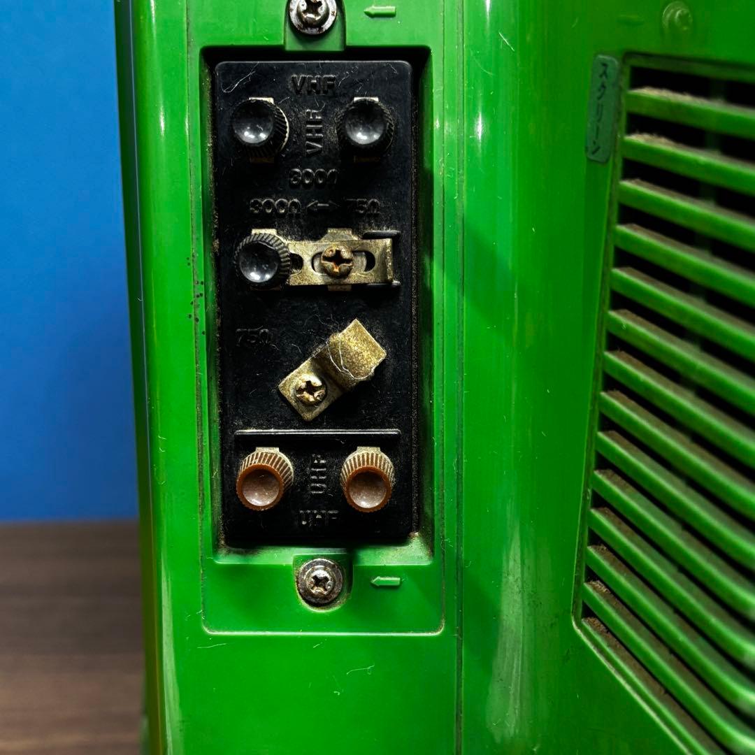 ナショナルカラーテレビ TH11- S11 緑 1976年製 昭和レトロ
