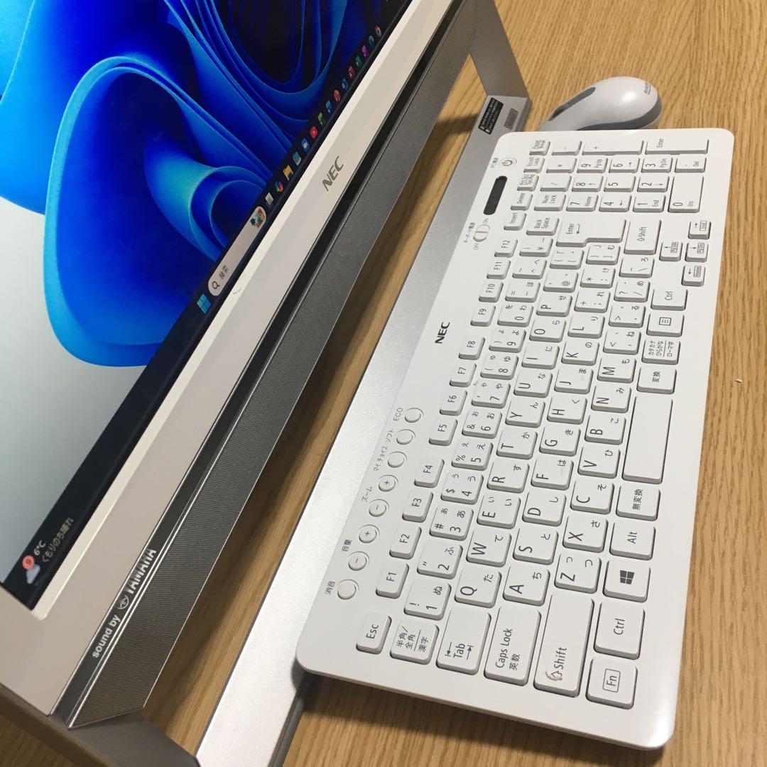 NEC Win11 地デジ 21.5' 8Gメモリ SSD カメラ Wi-Fi