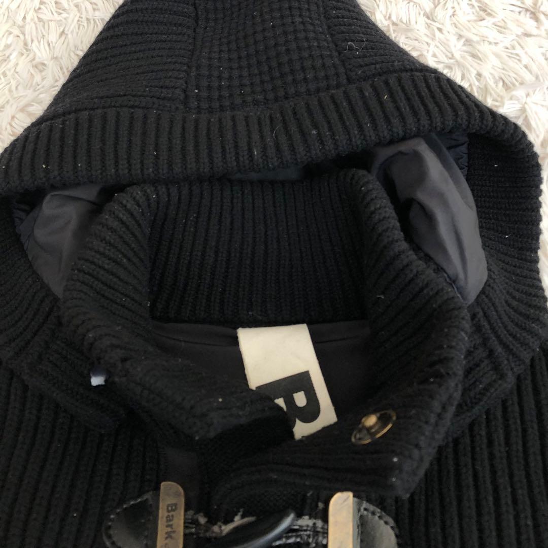 Barkバーク　ニット切替ダウンジャケット　ブラック黒　L　フード脱着可