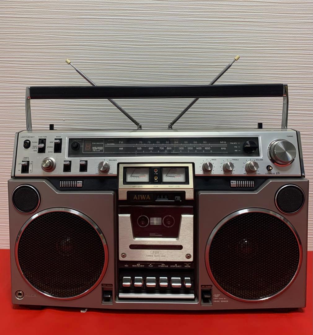 美品希少AIWAラジカセ CS-80 昭和レトロ ラジカセ 中古動作品