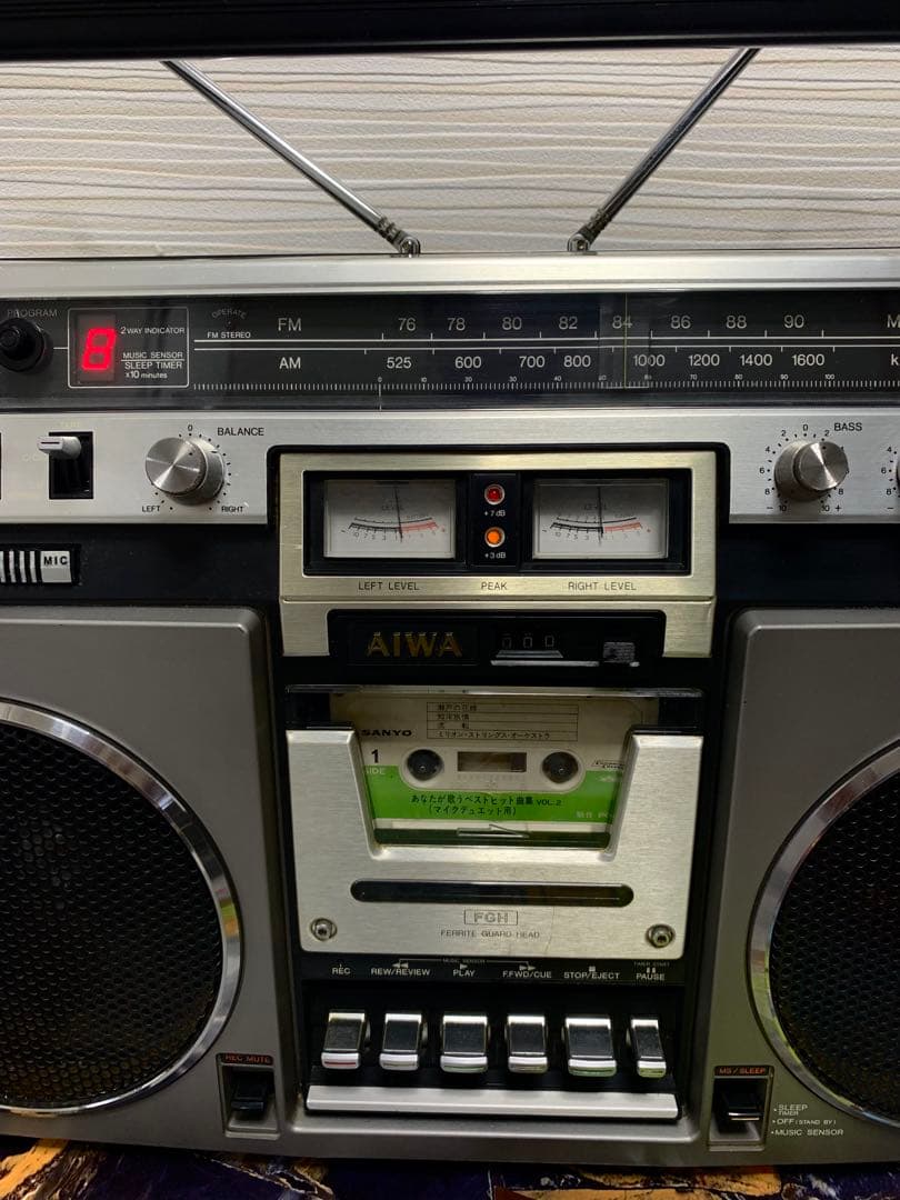 美品希少AIWAラジカセ CS-80 昭和レトロ ラジカセ 中古動作品