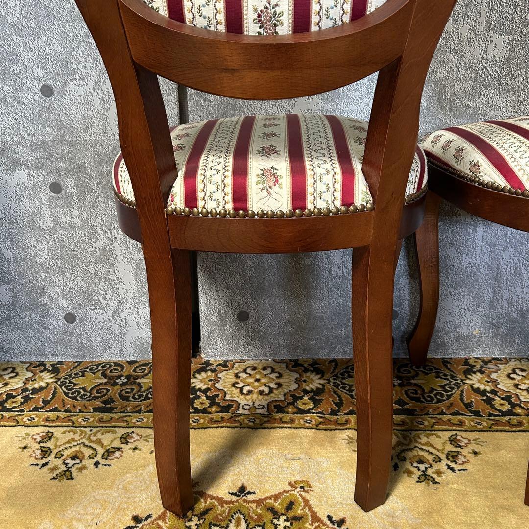 わらびもちこ꧁イタリア製꧂サロンチェア ダイニング ヨーロッパ 鋲打ち