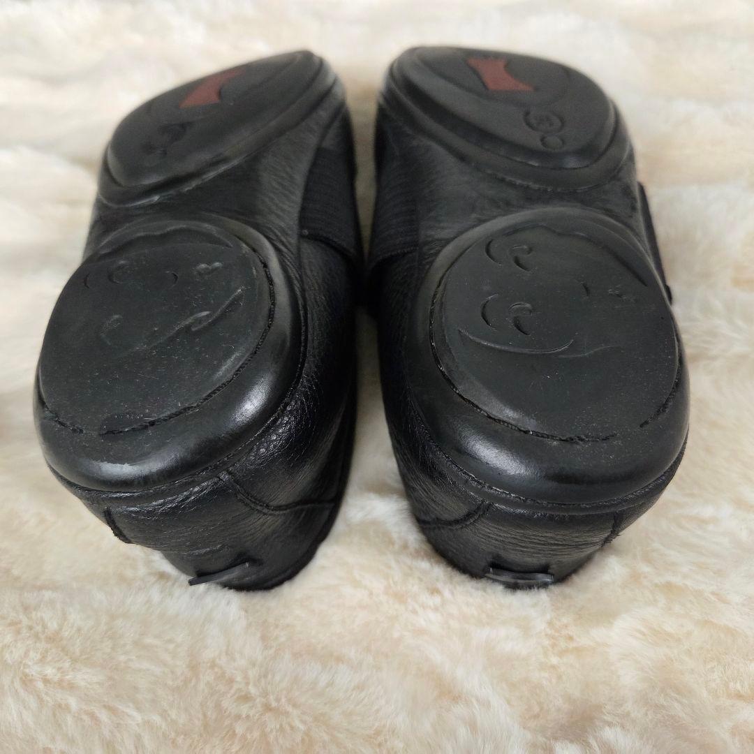 カンペール　CAMPER　バレエシューズ　黒 ストラップ　フラットシューズ　24