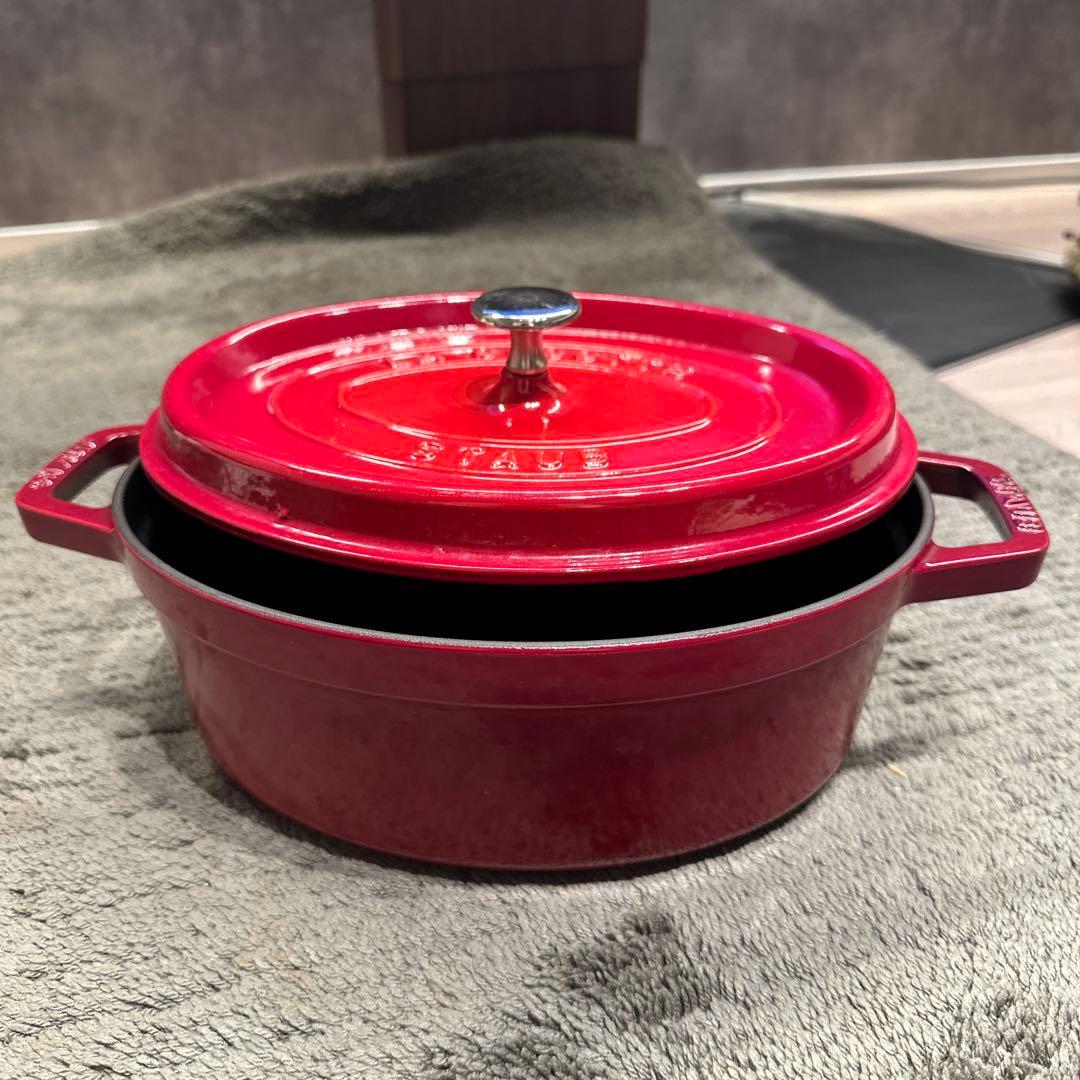 ストウブ LA COCOTTE 27cm 両手鍋 チェリー/レッド
