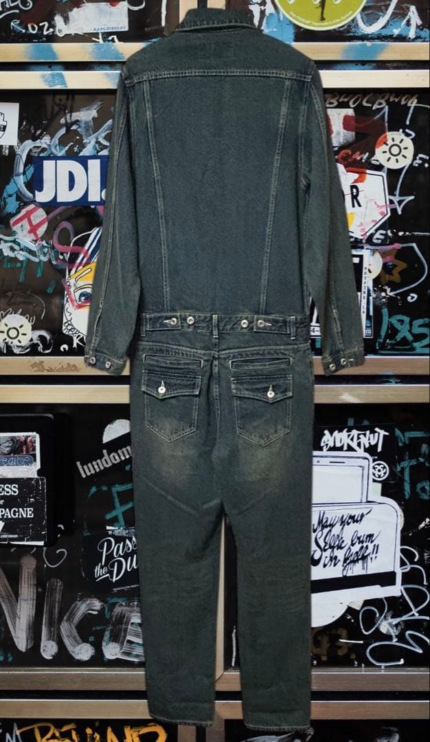 アケリコ オールインワン デニム ワンウォッシュ used加工　未使用タグ付き