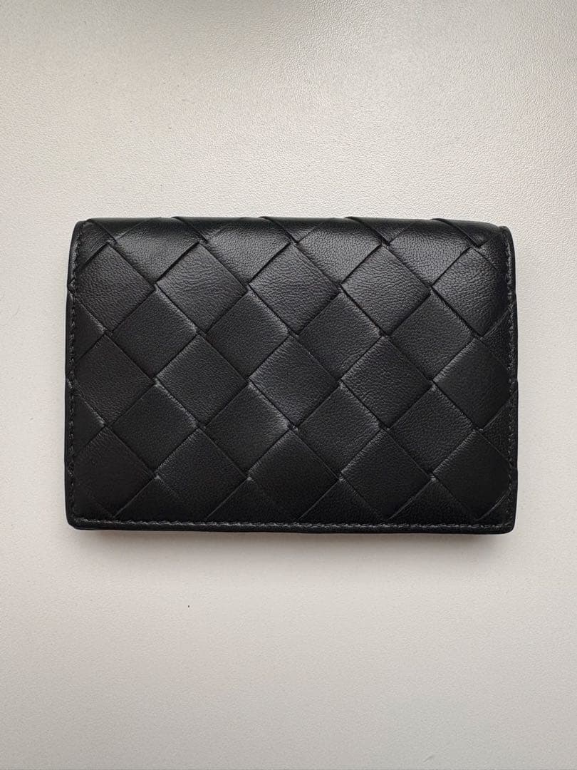 【値下げ】BOTTEGA VENETA イントレチャート ブラック名刺入れ