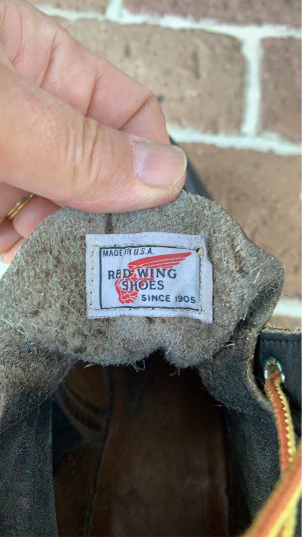 ヴィンテージRED WING /アイリッシュ… /黒/ビブラムソール/ 61/2