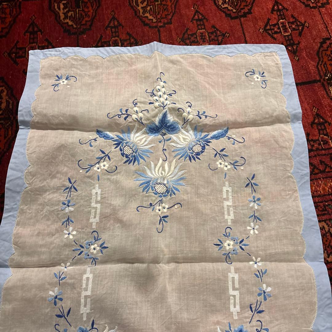 汕頭　スワトウ　オーガンジー　テーブルセンター