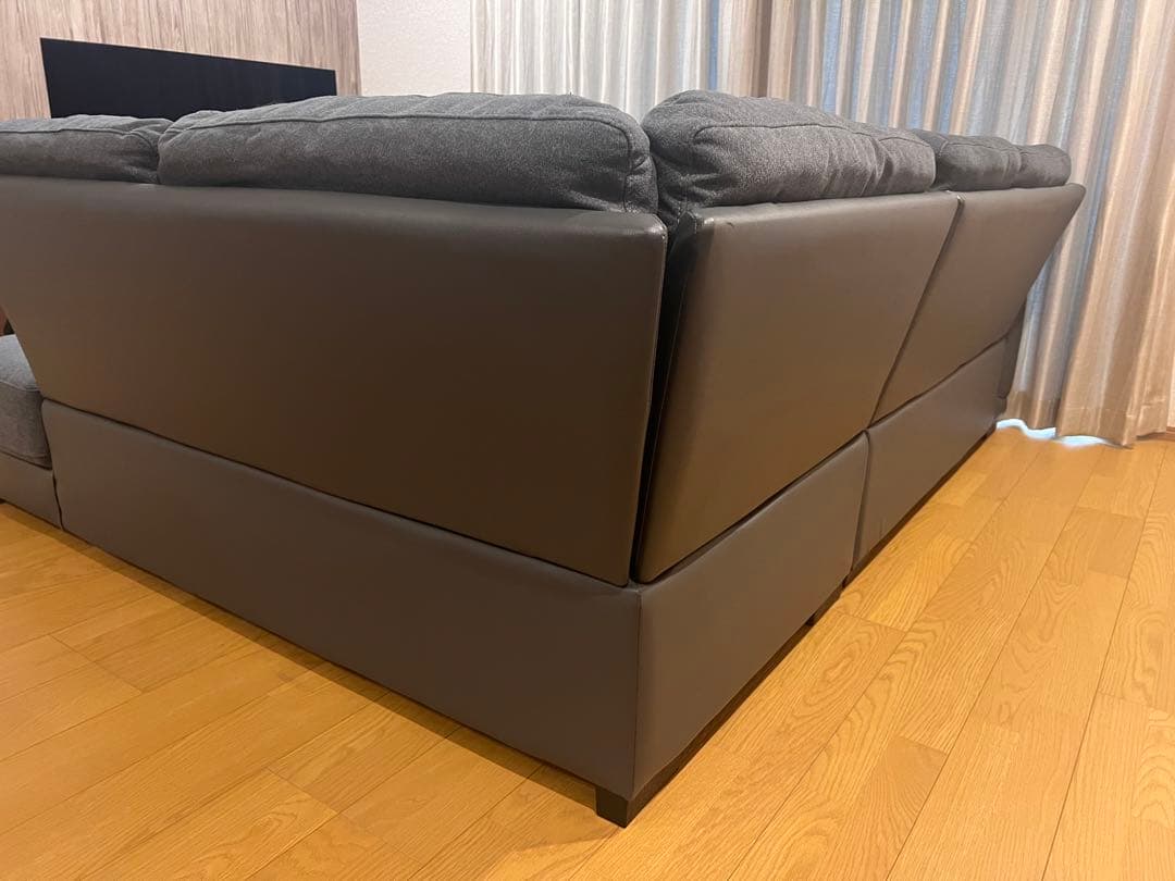 【愛知引取り・着払い限定】ニトリ　布張りカウチソファ　L字ソファ　コーナーソファ