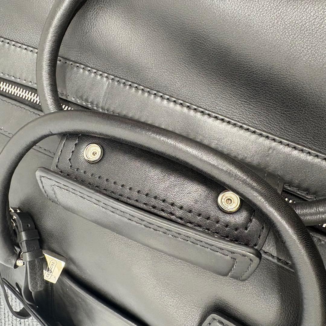 美品　コーチ　COACH F05404 ボストンバッグ　鍵付き　大容量　レザー