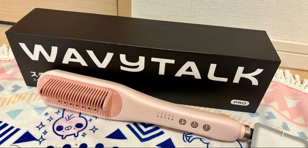 WAVY TALKスチームアイロン　ピンク