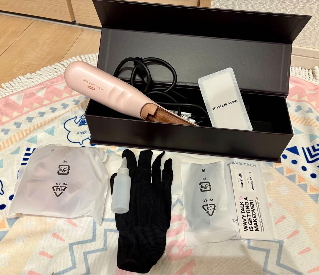 WAVY TALKスチームアイロン　ピンク