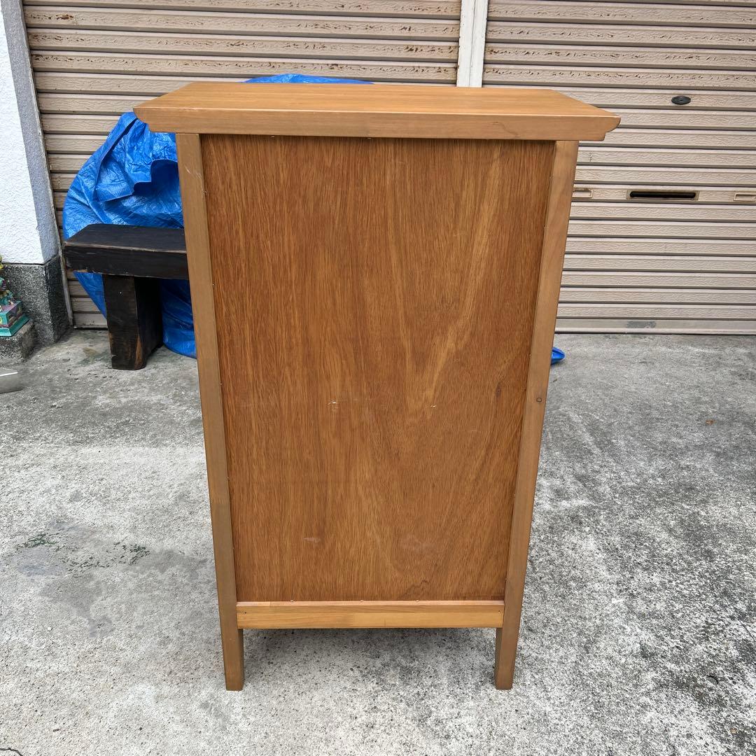 全国家具工業連合会　ボタニカル　ラタンチェスト　編み込み　4段　アンティーク