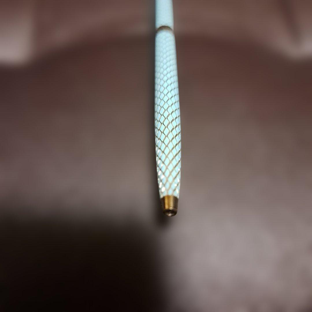TIFFANY ティファニー ボールペン　ダイヤモンドテクスチャー ブルー❤