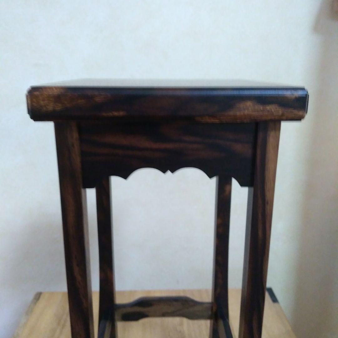 銘木黒柿　特上孔雀杢　将棋駒台