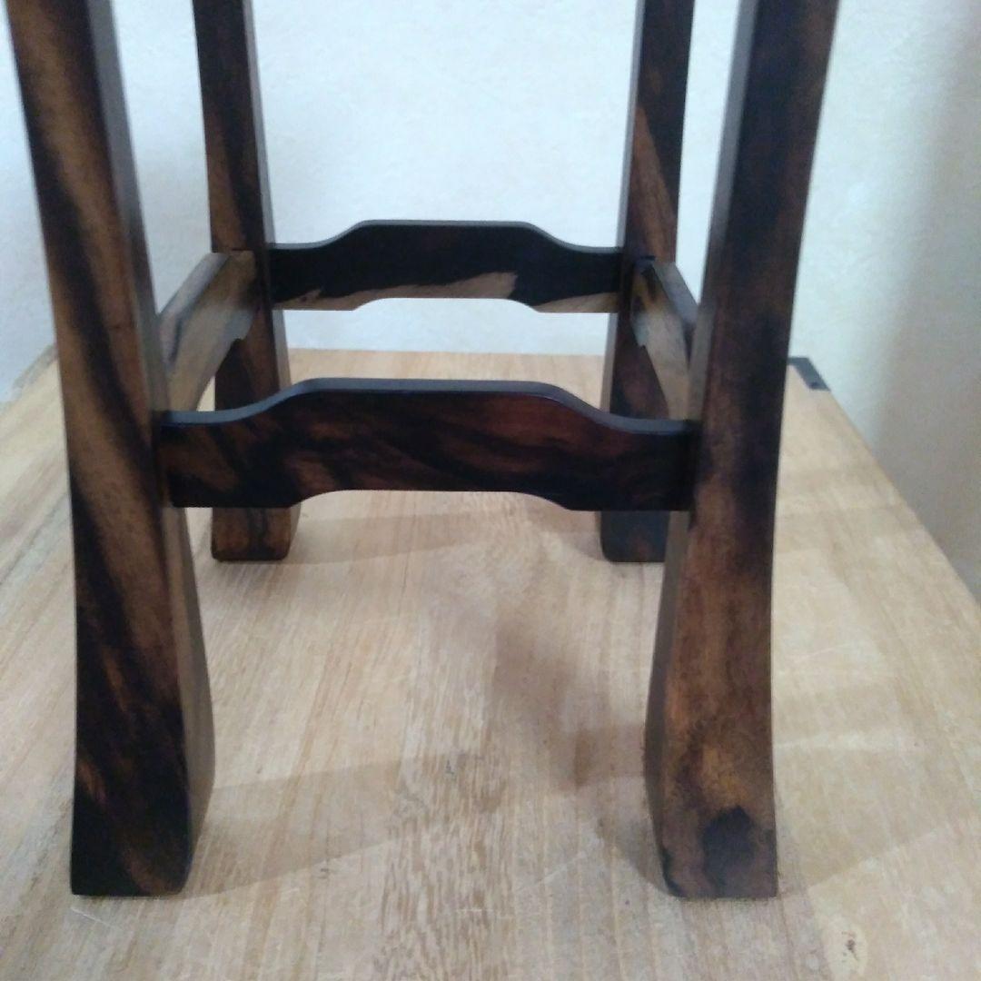 銘木黒柿　特上孔雀杢　将棋駒台