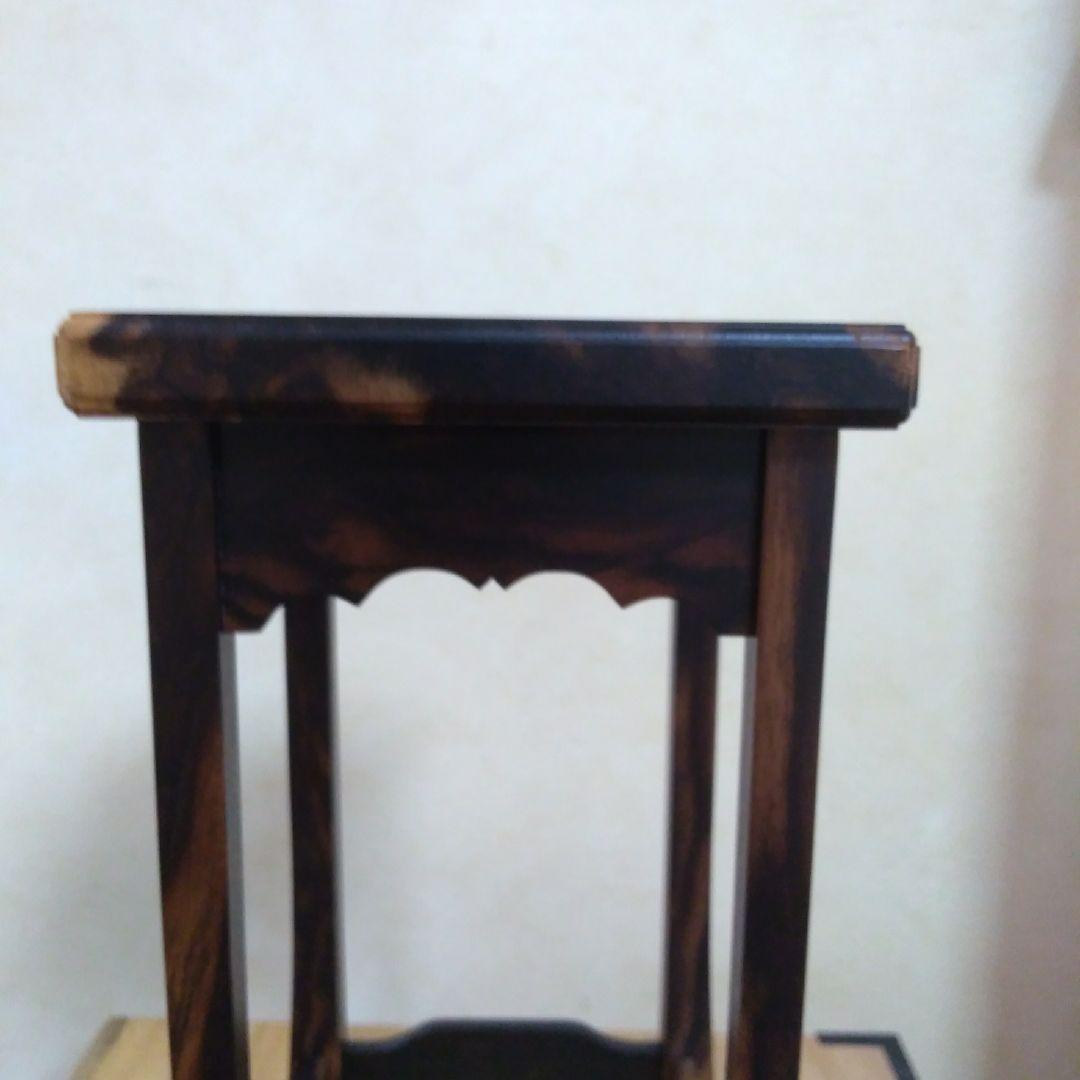 銘木黒柿　特上孔雀杢　将棋駒台