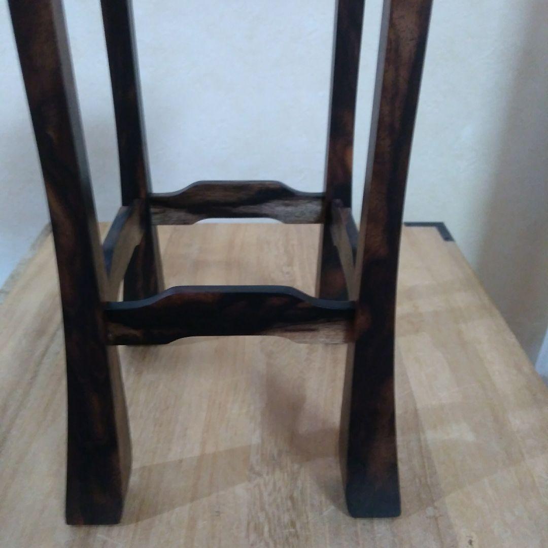 銘木黒柿　特上孔雀杢　将棋駒台