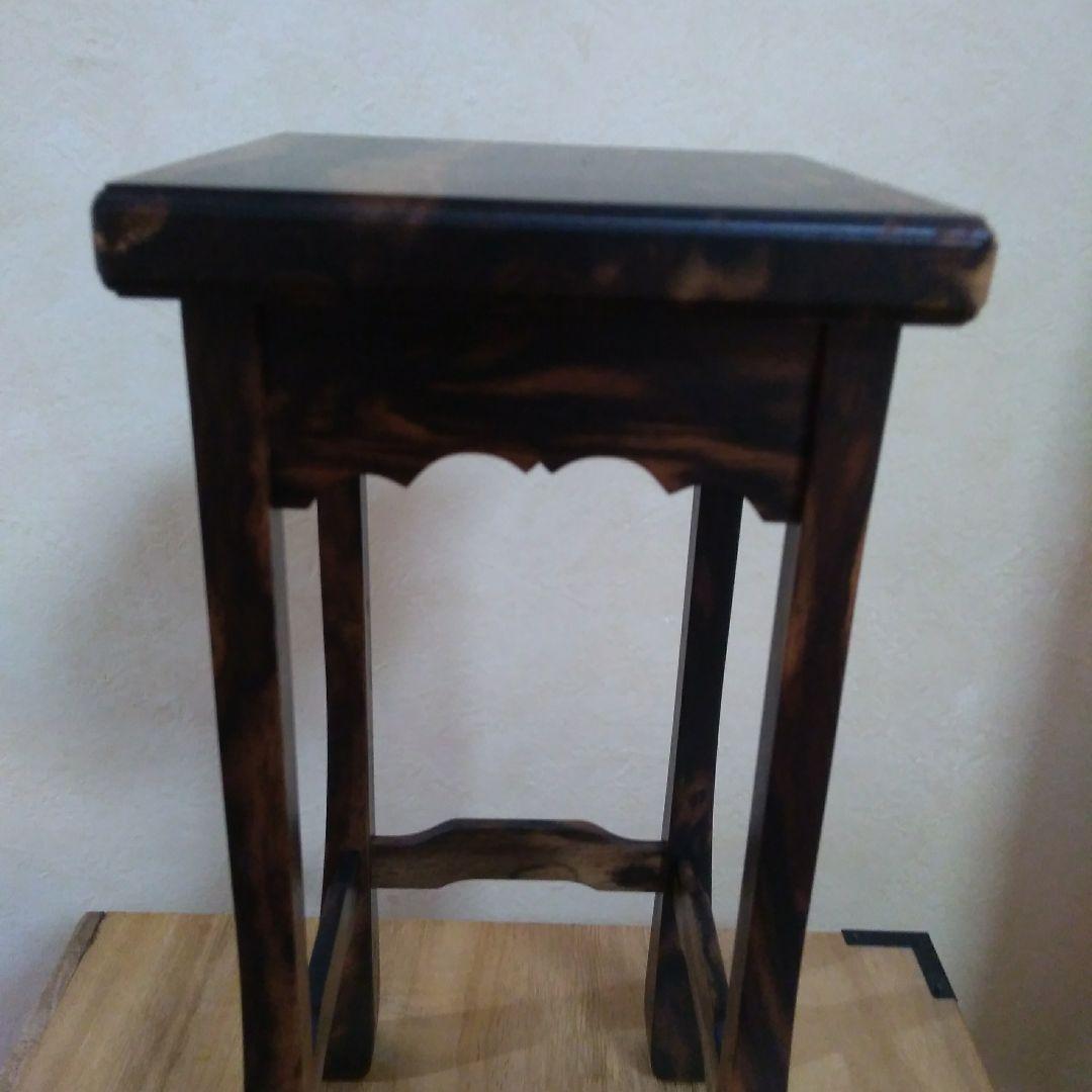 銘木黒柿　特上孔雀杢　将棋駒台