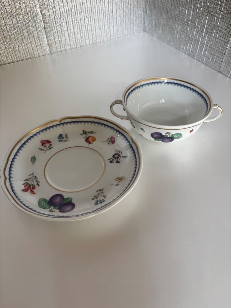 希少！リチャードジノリイタリアンフルーツ　スープカップ ＆ソーサー６個セット