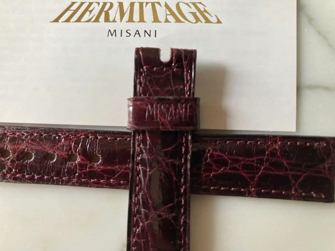 新品！MISANI 純正 革ベルト　本クロコ 　ワニ　 ミザーニ