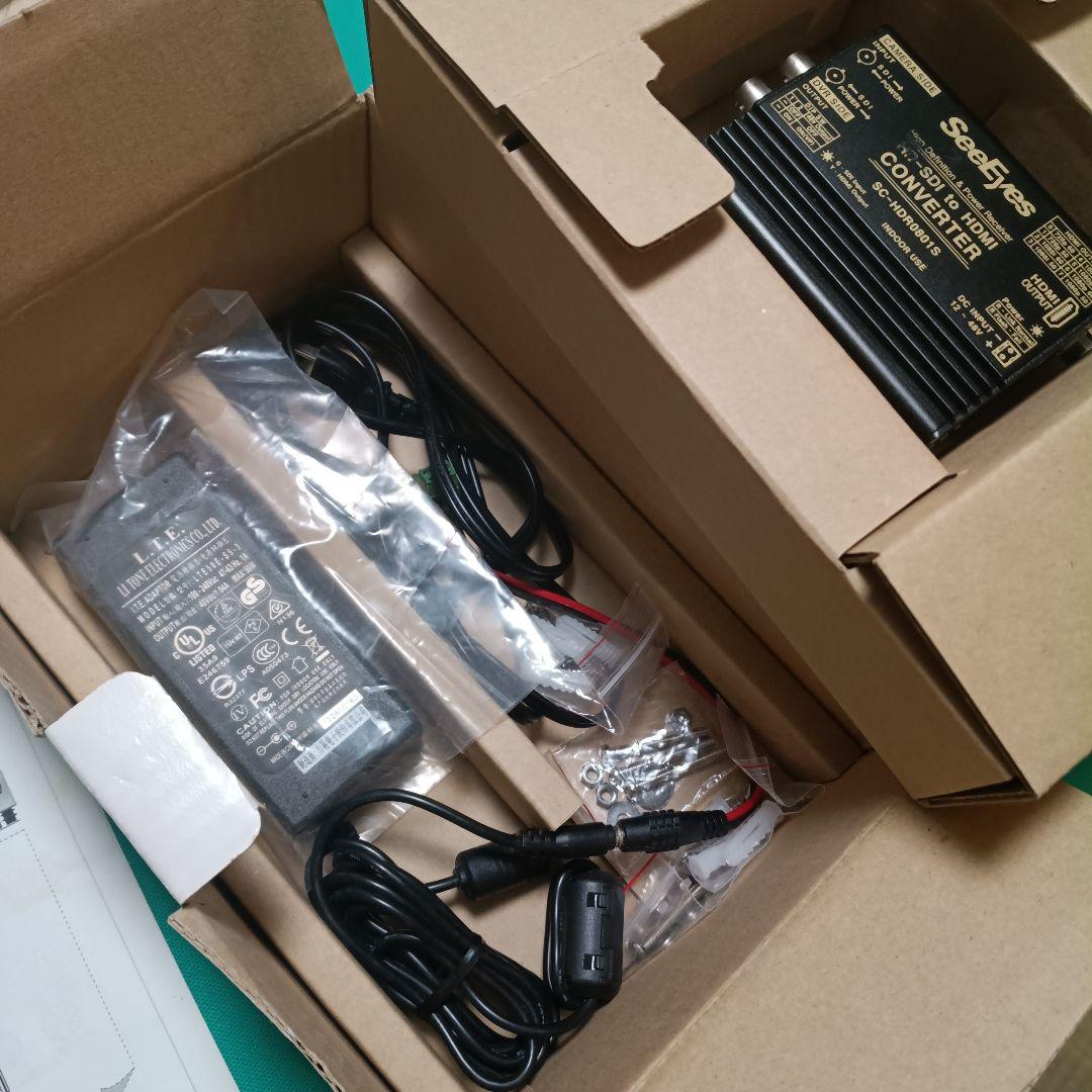 HD-SDI監視カメラ用HD-SDI→HDMI変換器/電源供給器+付属品