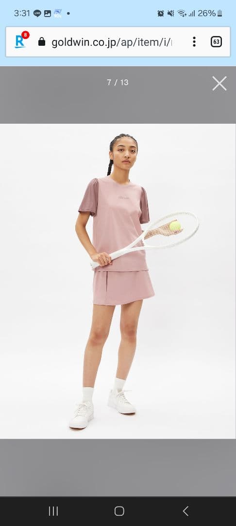 ellesse　エレッセ　スコート　ピンク　Ｍ　(定価　17800円)