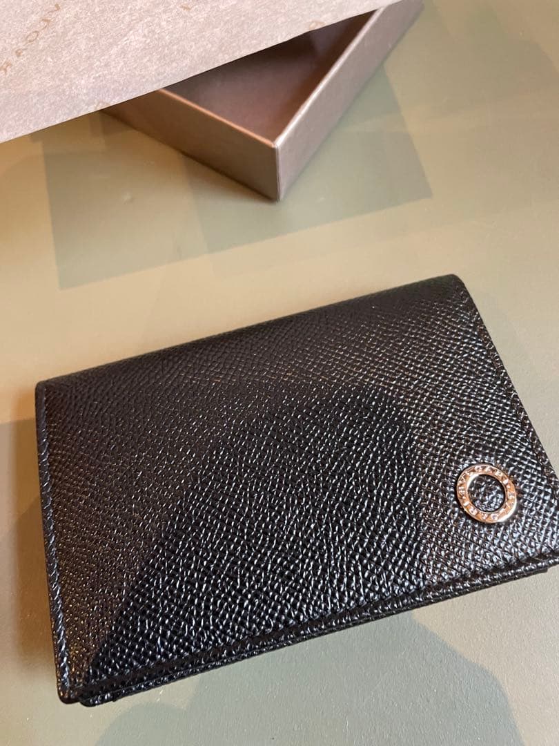 ブルガリ　黒 レザー 名刺入れ