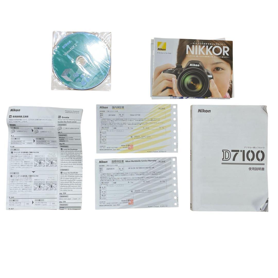 d*9様 k1163 Nikon D7100 18-105 VR Kit カメラ