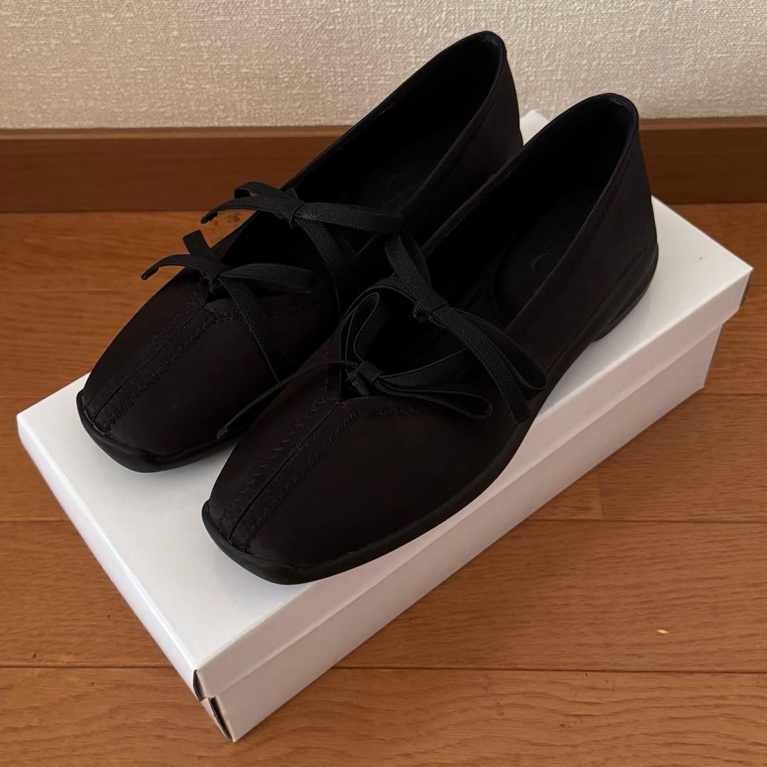 【美品】Le Talon ルタロン　Lダブルリボンバレリーナシューズ