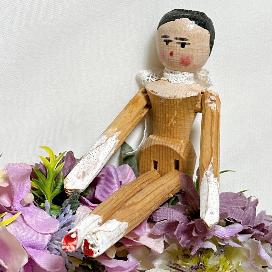 まーちゃん 様　❤️小さなペグドール❤️ アンティークウッデンドール　木製人形