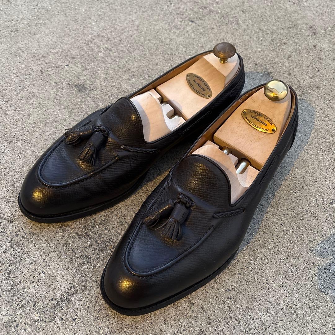 エドワードグリーンBelgraviaネイビーユタカーフ8½-9(8.5)E184