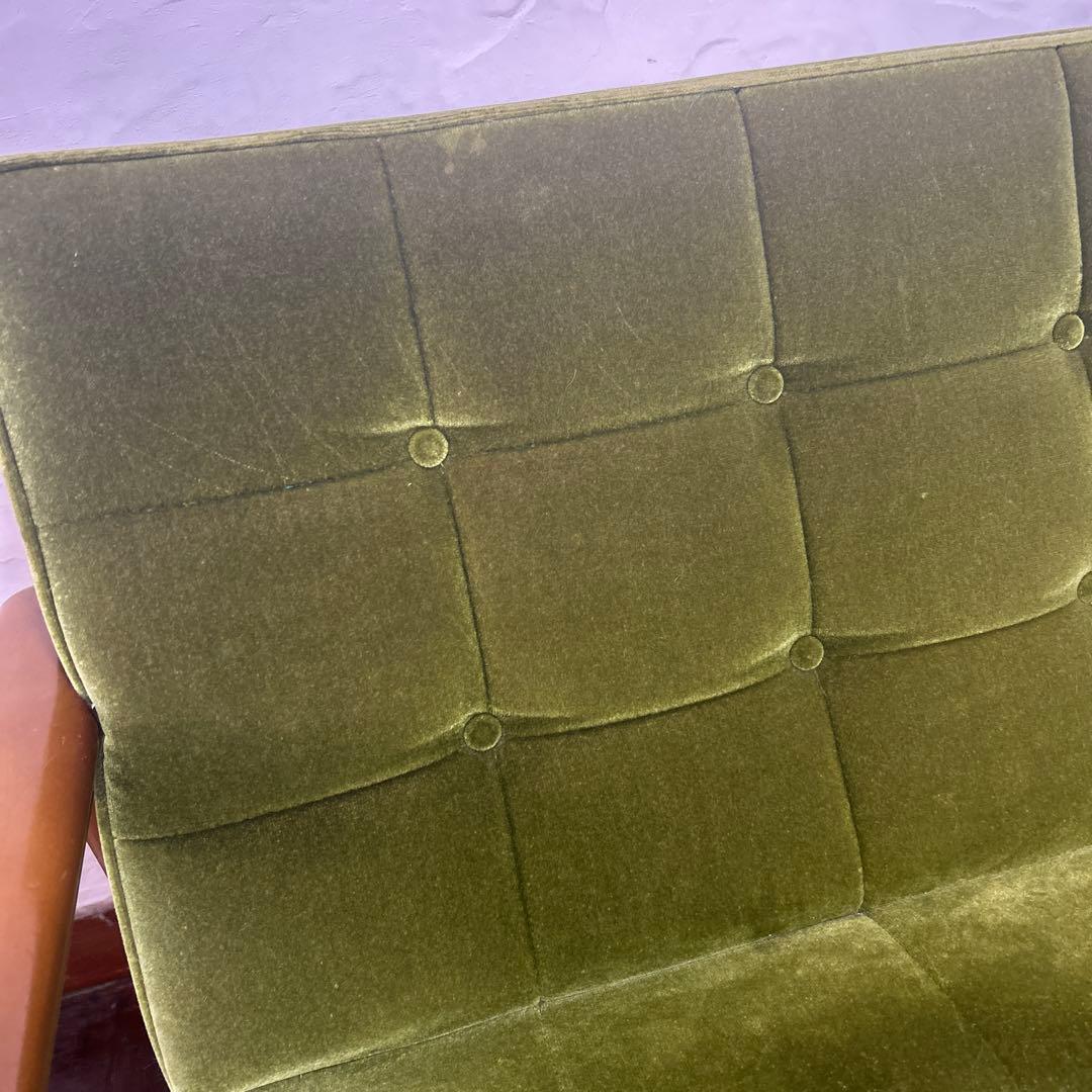 カリモク60 グリーン　ソファ 2人掛け【宮崎県まで引き取りでお願いします】