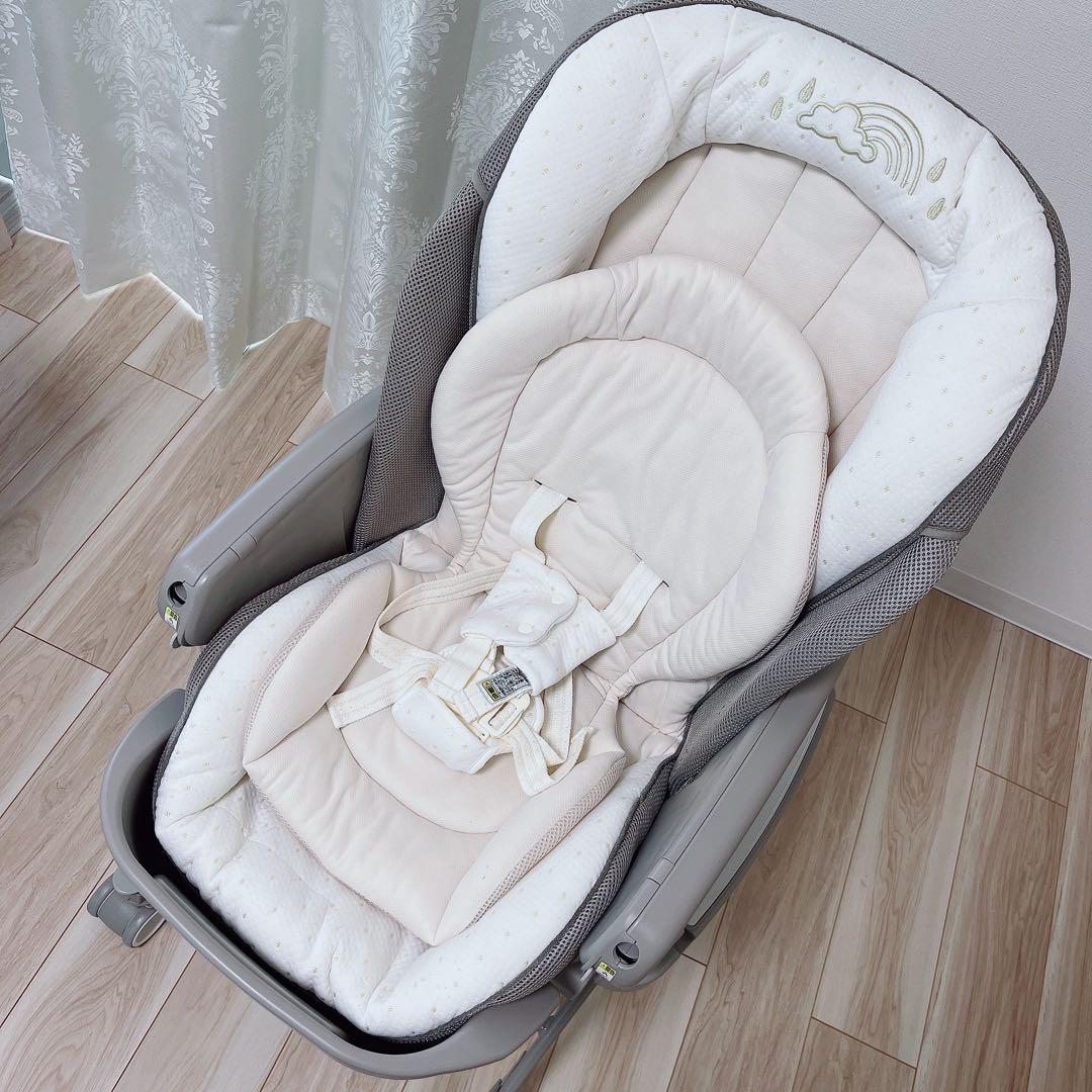 【送料込】Aprica 電動 ハイローベッド&チェア 〈ユラリズム　オート〉美品