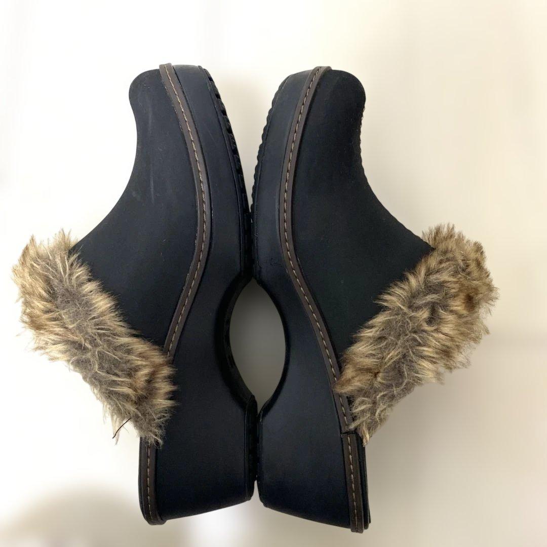 【希少】クロックス　コブラー　ファーサンダル　ウェッジソール　サボサンダル