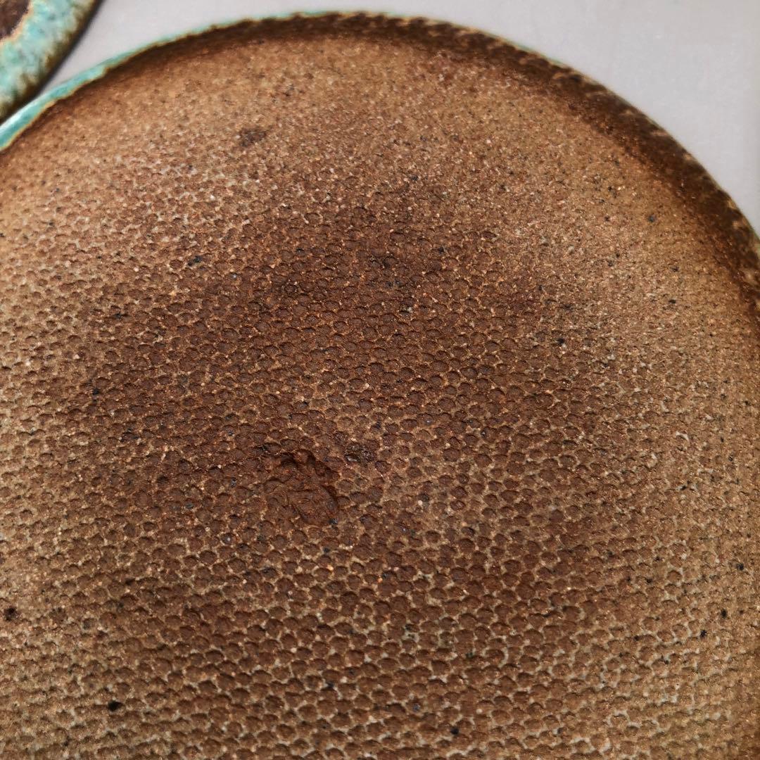 有田焼玉峰窯中尾哲彰銀河釉ブルー瑠璃色釉薬11.5cm布目小皿プレート5枚骨董品