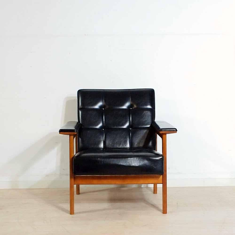 オールドカリモク シングルソファ B ワイドアーム Kチェア ZR24349