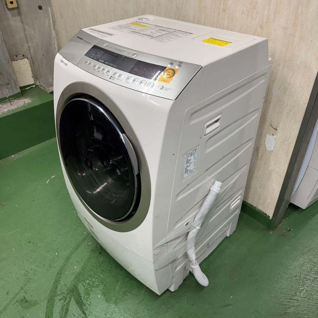 180 送料設置無料 シャープドラム式洗濯機　乾燥機能付き　10㌔