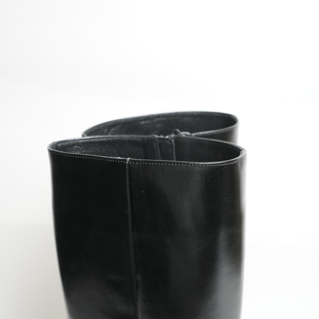 【新品未使用】aga ヤマダヤヤマ ロングブーツ レザー 本革 23-23.5