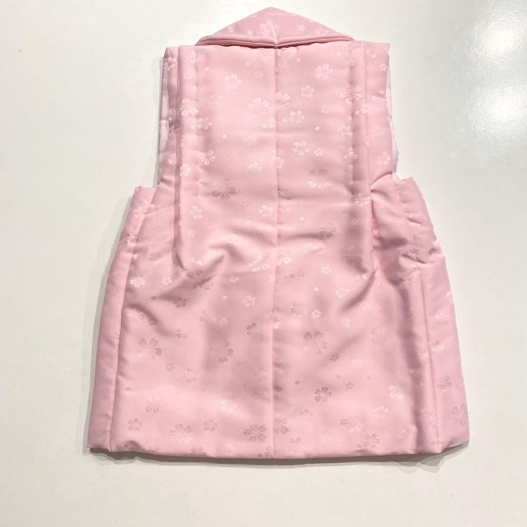 3歳七五三 着物セット　女の子 ピンク　紫　ストライプ　花柄刺繍　小町kids