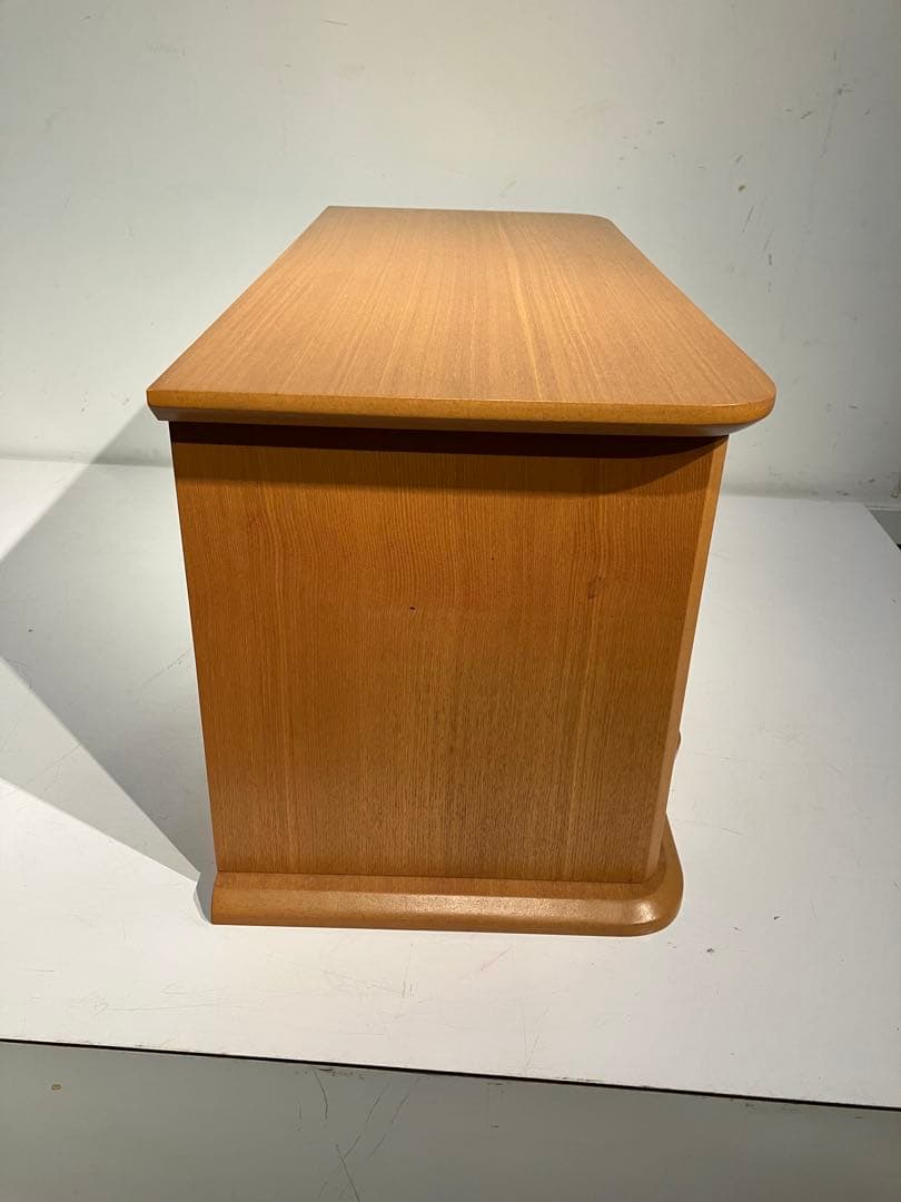 多目的、蛇腹シャッター付き 木製 ラック CDラック、小物入れ、収納棚、レトロ