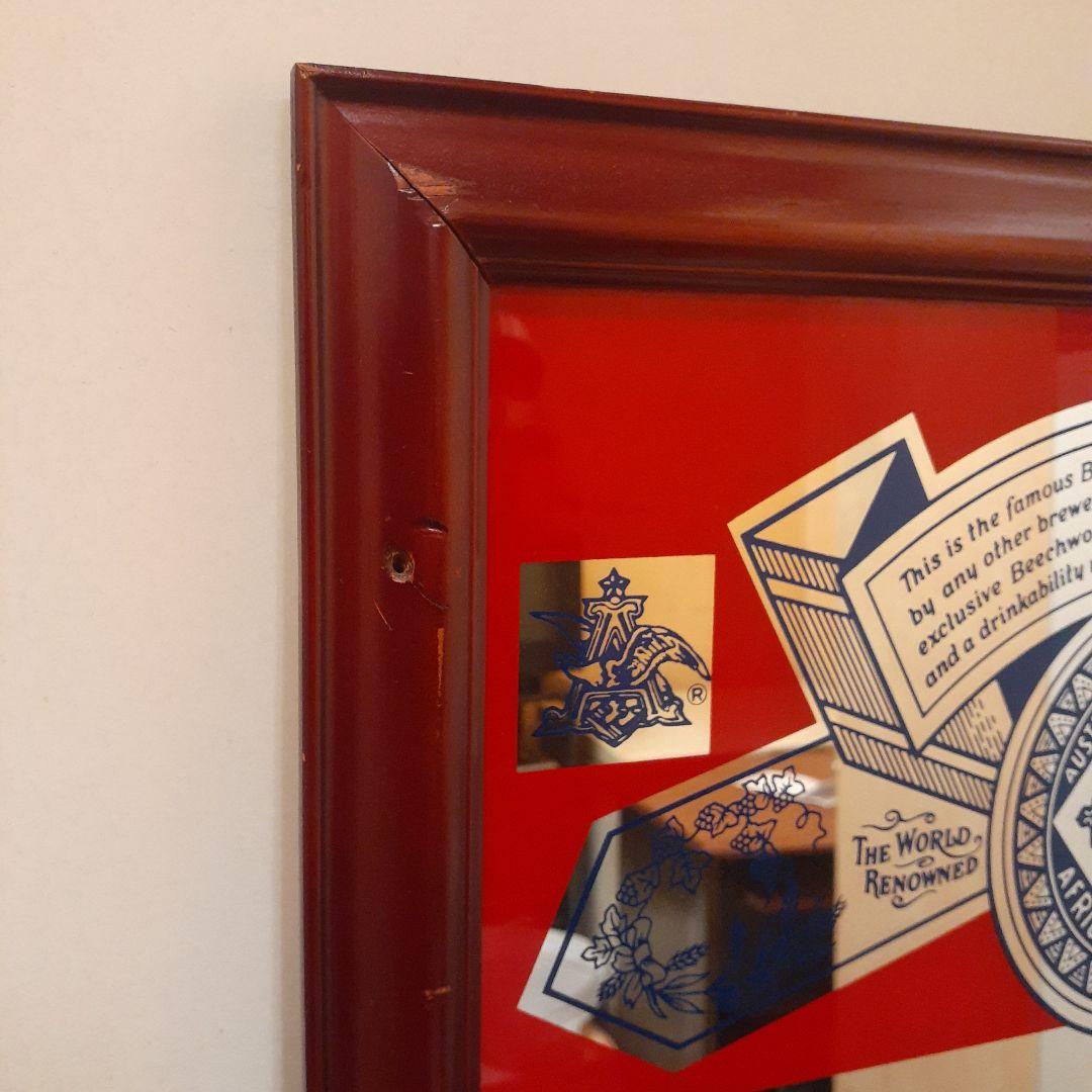 バドワイザー　パブミラー　アンティーク　レトロ　看板　ガレージライフ　BAR