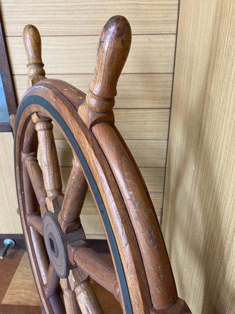 【約90cm】船舵 操舵輪 舵輪 アンティーク インテリア9/27.28発送