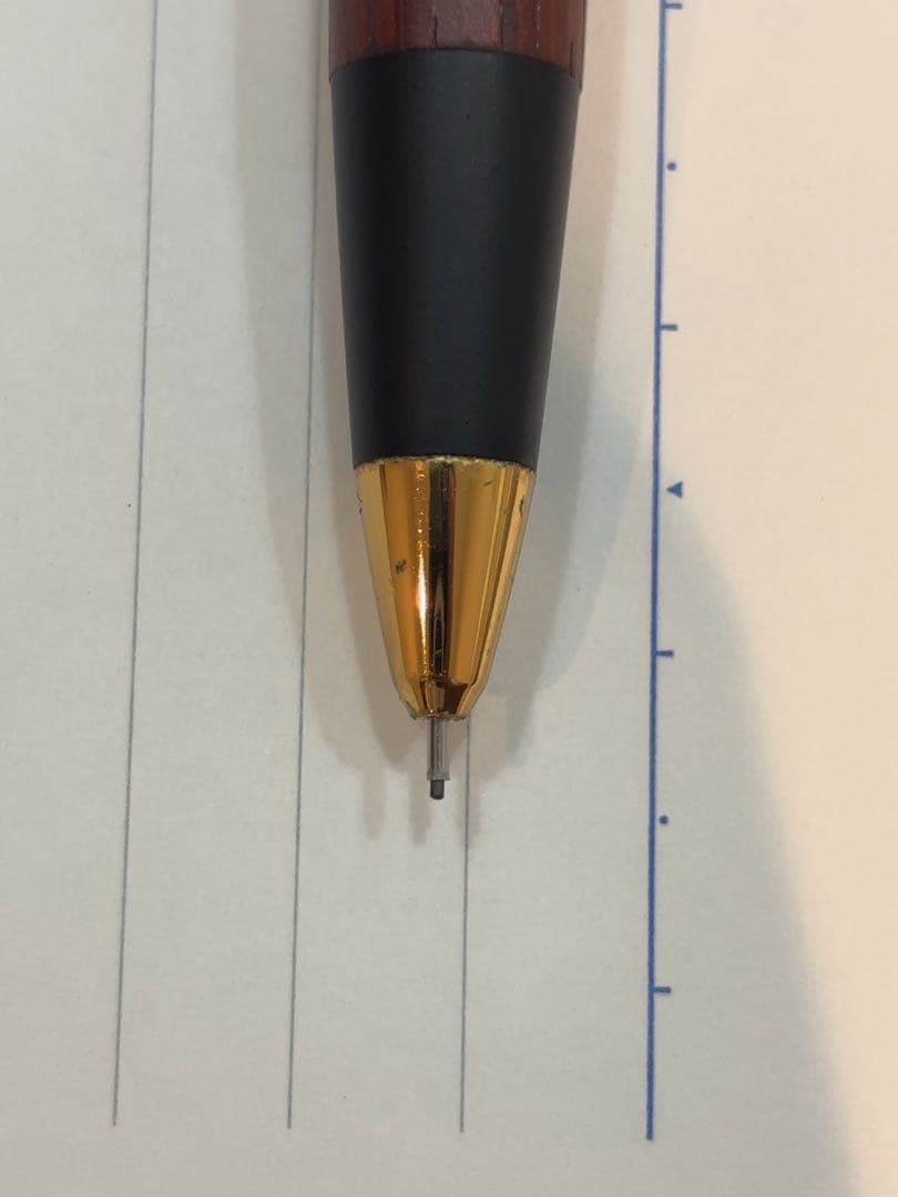 野原工芸　紅紫檀(紅シタン) シャーペン　金金具