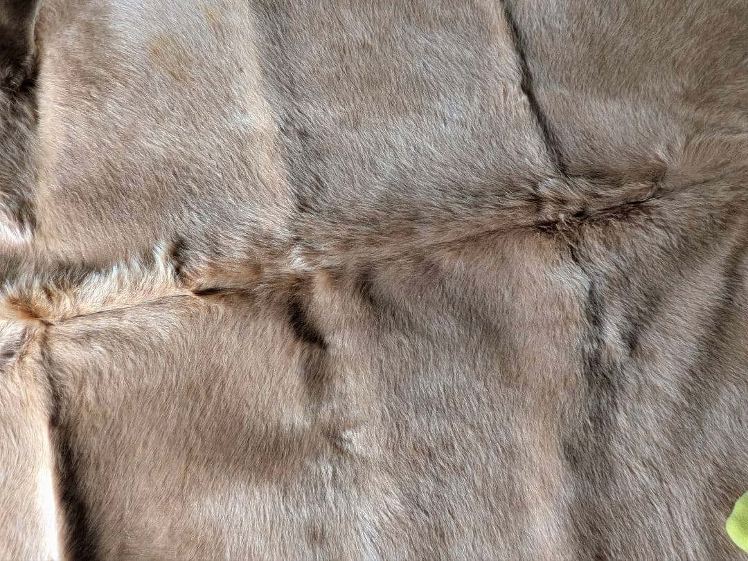 特大 カウラグ 牛毛皮 敷物 ラグマット アンティーク リアルファーヴィンテージ