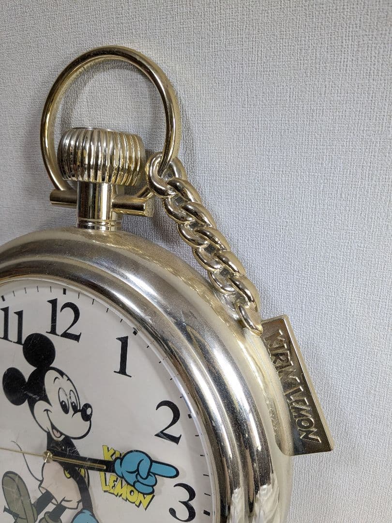 昭和レトロ ミッキー KIRIN LEMON 壁掛け時計 ディズニー