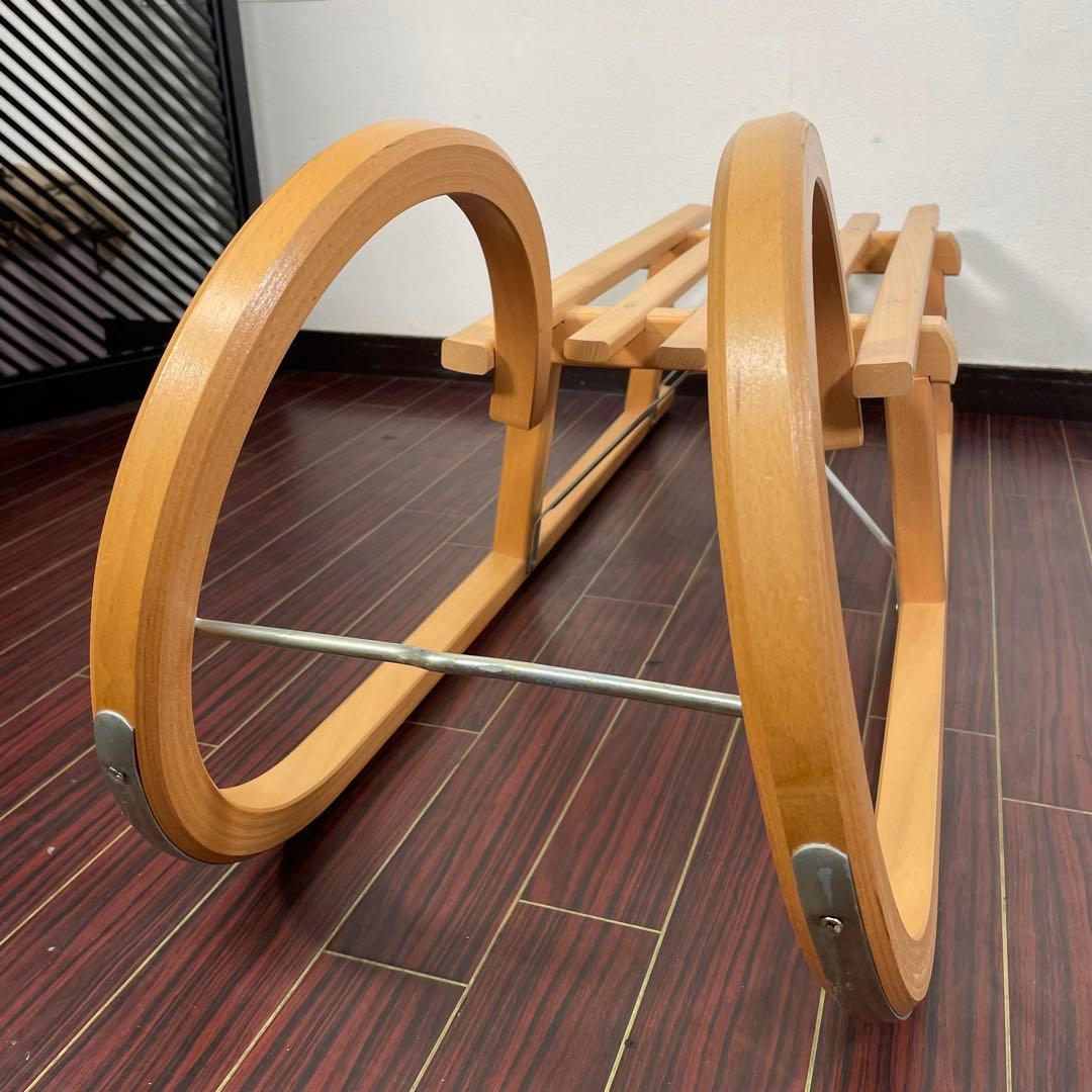 レア ドイツ製 Gloco 木製 ソリ 天然木 ブナ材 曲木 ディスプレイ